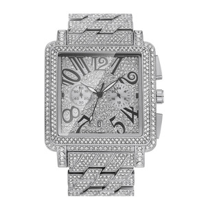 Nouvelle montre numérique carrée multifonction étanche entièrement sertie de diamants 2026 - Product Image 3