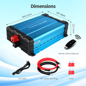 Inversor de corriente de onda sinusoidal pura con función de derivación y pantalla <span class=keywords><strong>LCD</strong></span>, interruptor automático para sistema solar doméstico, RV, aplicaciones fuera de la red - Product Image 5