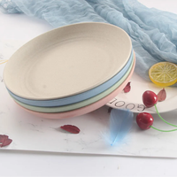 10 ''assiettes à dîner en paille de blé assiettes de cuisine au micro-ondes en gros assiettes réutilisables incassables pour le camping en plein air sans BPA
