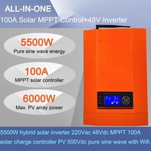 ระบบโซลาร์ไฮบริด MAILI สำหรับใช้ในบ้าน 5500W พร้อมหน้าจอ LCD แสดงผล ระบบไฟฟ้าเฟสเดียว คลื่นไซน์บริสุทธิ์ - Product Image 6