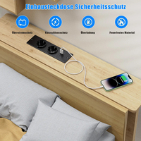Regleta de Enchufes Empotrable Tipo G de la UE con Puerto USB-C PD de 20W, 2 Tomas de CA, Enchufe de Carga Rápida Oculto para Uso Hospitalario, Hogar u Oficina