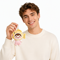 Porte-clés en peluche personnalisé, personnage de dessin animé poisson Taiyaki, breloque de sac Kawaii, cadeau pour enfants, vente en gros
