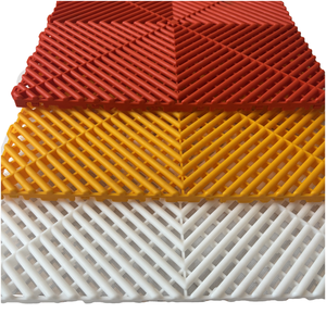 Tapis de sol <span class=keywords><strong>à</strong></span> emboîter antidérapant PP <span class=keywords><strong>à</strong></span> emboîtement Garage carrelage Grille de lavage de voiture amovible en plastique vente - Product Image 1