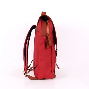 CHANGRONGカスタムビンテージユニセックス旅行ハイキングラップトップバックパック多機能ポリエステル男性女性用レザーキャンバスバックパック - Product Image 3