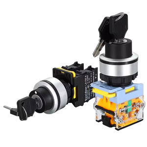 30毫米钥匙锁定开关<span class=keywords><strong>2</strong></span>路<span class=keywords><strong>3</strong></span>位置弹簧复位钥匙开关，用于配电柜选择器电子钥匙锁定开关 - Product Image 1