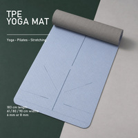 Muestra Gratuita de Tapete de Yoga de PU de 5 mm con Impresión Personalizada, Tapetes de Yoga Ecológicos Naturales al por Mayor