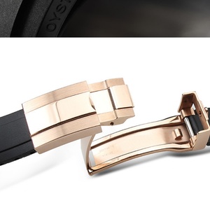 Accessoires de bracelet en caoutchouc noir/blanc de 20 mm, accessoires de montre avec boucle en acier inoxydable, outil adapté au bracelet de montre GMT - Product Image 4