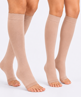 Chaussettes de compression tricotées respirantes, protection de la peau, soutien élevé, pour hommes et femmes