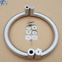 Manija de Puerta de Vidrio Tipo C de Acero Inoxidable de Alta Calidad, Herraje para Puerta Austin, Manija de Puerta Semicircular de Doble Cara para Empujar y Tirar