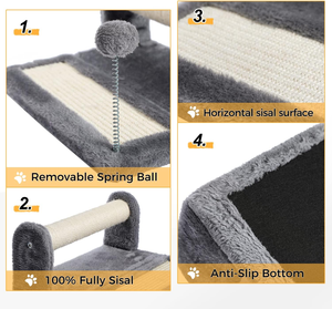 Poste y Almohadilla Rascadora para Gatos, Postes y Almohadillas Rascadoras Cubiertos de Sisal con Pelota de Juego, Ideal para Gatitos y Gatos - Product Image 4