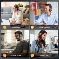 Auriculares USB ENC para Call Center con Micrófono con Cancelación de Ruido para Oficina, Call Center, Zoom, Teams, Compatible con PC, Mac, Windows