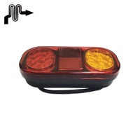 Feu arrière ovale 21 LED robuste pour camion et remorque, avec fonctions Stop, Frein, Clignotant, Marche arrière, Rouge, Ambre, Blanc, 12V, Étanche