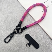 Portable Polyester Anti Perdu 8mm Dragonne Porte-clés Lanière Courte Couverture de Téléphone Dragonne Corde Chaîne
