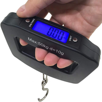 Balance à bagages numérique suspendue valise à main portable balance électronique voyage ménage pêche noir