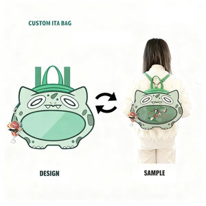 Mochila de mujer estilo anime con diseño de oso negro de dibujos animados, transparente, con cabeza linda, inspirada en Ita Bag, personalizada OEM con bajo MOQ - Product Image 2
