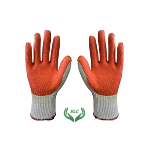Guantes de Seguridad de Polialgodón con Punta Abierta, Resistentes a la Abrasión, Antideslizantes, Resistentes al Calor, Antiestáticos, para Uso Industrial, Color Naranja - Product Image 1