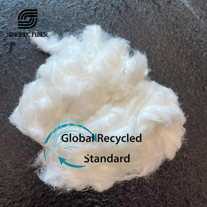 TC Certified GRS 100% Recycled 3D Fine <b>Polyester</b> Tops Solid 3Dx88mm Semi-Dull Raw White <b>Yarn</b> Spinning for Concrete Use - Product Image 5