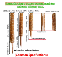Grandes perches en mousse naturelle pliables, grands bâtons de soutien en fibre de coco pour plantes grimpantes en pot, écologiques pour la maison et le jardin