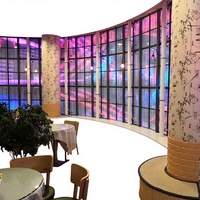 Panneau LED transparent à luminosité personnalisable avec télécommande, garantie 5 ans, pour la promotion en vitrine de magasin de proximité