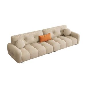 2025 Sofá macio moderno mais recente veludo sala sofás venda quente creme branco sofás para casa Hotel Villa - Product Image 5