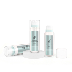 Botella sin aire de doble capa de 30ml y 50ml, botellas cosméticas recargables de resorte TPE de plástico ecológico, botella de crema para mascotas PP sin mí - Product Image 1