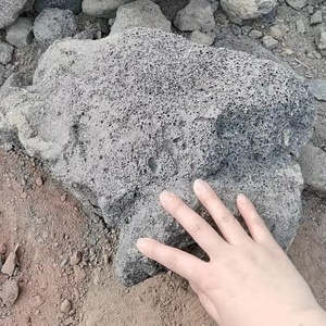 حجر بركاني كبير الحجم أسود وأحمر وبني، حجر لافا للمناظر الطبيعية لتزيين الحدائق - Product Image 2