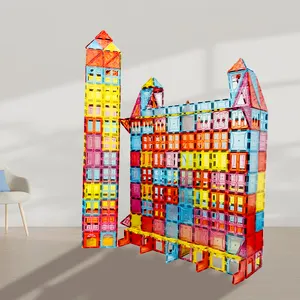 Poddypony azulejos magnéticos 16 piezas 3D azulejos magnéticos conjunto imán juguetes de construcción para niños aprendizaje y alentador juego imaginativo