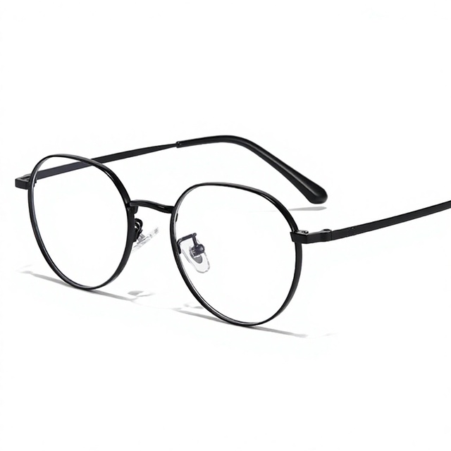 Ultra-light Metal Full Rim Unisex Oval Eyeglass Frames Retro Prescription High-quality Fashionable Acrylic Lenses