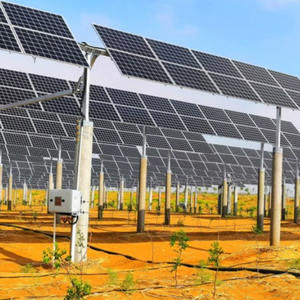 Braket fotovoltaik Pv baja galvanis terpasang tanah desain struktur pemasangan Panel surya Bifacial tetap - Product Image 5