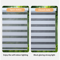 Persianas Verticales Zebra Ajustables, Opacas, de Doble Capa, para Sala de Estar y Oficina