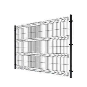 Direct Factory Manufacturer V Folded Welded Curved Wire Mesh Fence Panel Solar Fence Metal Steel Pvc Coated Garden Fence