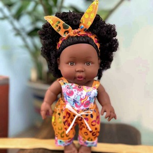 Poupée noire de 25 cm très vendue, poupée africaine reborn, poupée bébé réaliste en vinyle souple pour enfants, jeu d'imitation - Product Image 4