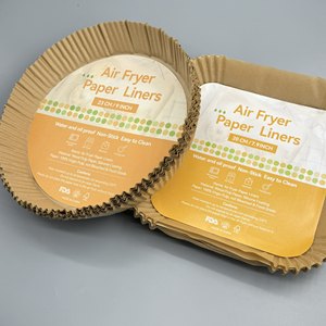Papier sulfurisé jetable pour friteuse à air, imprimable sur une face, enduit de silicone, résistant à la graisse et à l'eau, pour la cuisson et la rôtissage en friteuse à air - Product Image 2
