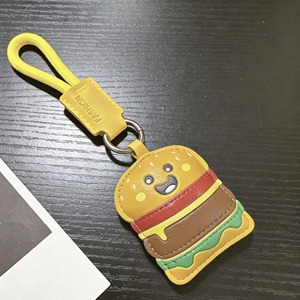 Cute Creative Fries Milk Tea Customizable Pu Leather <b>Keychain</b> Plastic <b>Keychain</b> Couple Bag Pendant for Fashion Gift - Product Image 3