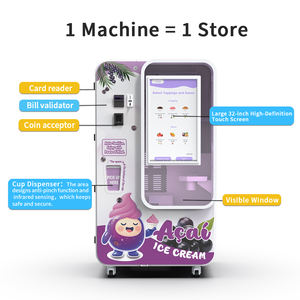 Distributeur automatique de crème glacée IceIce, <span class=keywords><strong>robot</strong></span> professionnel, distributeur de pièces, saveur vanille tendance, gelato, <span class=keywords><strong>smoothie</strong></span>, <span class=keywords><strong>robot</strong></span> à crème glacée - Product Image 3