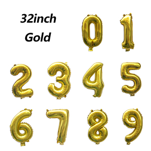 <span class=keywords><strong>Palloncini</strong></span> in Alluminio a Forma di Numero da 32 Pollici in Oro Rosa, Argento, Nero e Verde, <span class=keywords><strong>Decorazioni</strong></span> per Feste, <span class=keywords><strong>Halloween</strong></span> e Lauree - Product Image 2