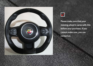 Funda de Cuero para <span class=keywords><strong>Volante</strong></span> Deportivo de 4 Radios y 380 mm para Abarth 595/595C/695/695C y <span class=keywords><strong>Fiat</strong></span> <span class=keywords><strong>500</strong></span>/500C 2016-2021 LS AUTO - Product Image 3