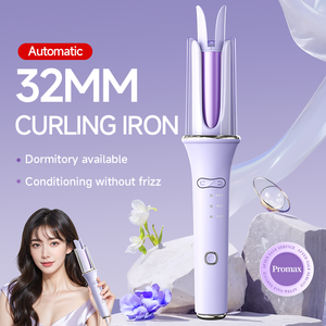 Otomatik profesyonel elektrikli saç bigudi 360 dönen ev & otel kullanımı için PTC ısıtma LED sıcaklık göstergesi - Product Image 5