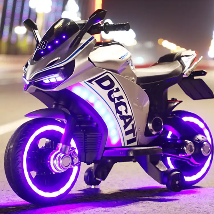 Colorful Music Rechargeable Electric Motorcycle Three Wheels Mini Size Toy Bicycles Children's Ride On Motorcycle