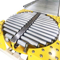 Table rotative entraînée par chaîne avec convoyeur à rouleaux de palettes Manutention de matériaux pour palettes lourdes