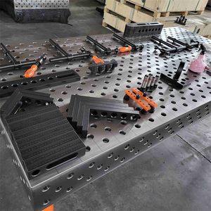 2D 3D nitred ghisa acciaio tavolo di saldatura con scale di misura e raccordi - Product Image 3