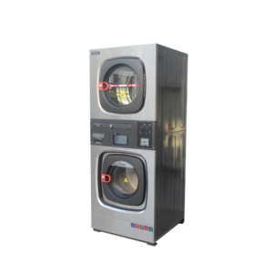Lavadora extractora de pila de calefacción de Gas de 10kg, equipo de lavandería LNG LPG, lavadora vendida que funciona con monedas, montaje suave de 2 niveles - Product Image 3