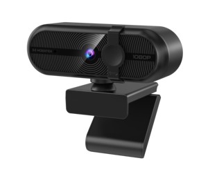 เว็บแคม 1080P พร้อมไมโครโฟน, กล้องคอมพิวเตอร์ USB 2MP 90 องศา มุมมองกว้าง, ฝาครอบป้องกันความเป็นส่วนตัวสำหรับแล็ปท็อปพีซี รองรับ Teams ความละเอียด 1080p ภาพคมชัด V - Product Image 1