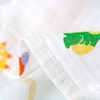 Mantas de Bebé de Bambú Tejidas a Medida, Muselina de 6 Capas con Patrón de Dibujos Animados, Ecológicas, de Secado Rápido, para Recién Nacidos, Niñas y Niños