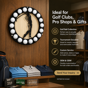 Ready Stock Golf Ball Holder Wall Mounted Decorative Wood <b>Rack</b> Low MOQ for Wholesale Golf Gifts Retail Programs and Collectors - Product Image 6