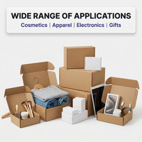 Boîtes rigides en carton kraft brun imprimées sur mesure de qualité supérieure, recyclables, pour l'emballage de vente au détail, la livraison, les cosmétiques, la beauté, les chaussettes