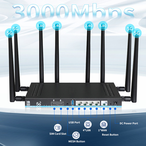 Nouveau routeur Wi-Fi Gigabit 5G avec double emplacement pour carte SIM, Openwrt, Wi-Fi haute vitesse, Wi-Fi 6, DDR4 1 Go de RAM, double bande 2,4 G et 5,8 G, 3000AX - Product Image 2