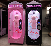 Pink Date Luxury Claw Machine LED Neon Toy Crane Machine Coin Operated Arcade Gift Vending Machine for Shopping Mall