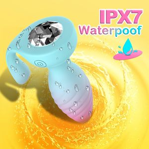 Remote Control Silicone <strong>Anal</strong> Butt Plug Vibrator-10 Vibration Modes <strong>100</strong>% Waterproof Adult Sex Toys for Women and Couples - Product Image 6