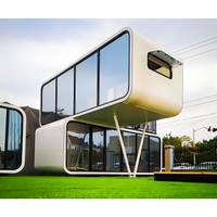 Maison Capsule Spatiale Moderne de Luxe 2026, Cabine Apple Préfabriquée à 2 Niveaux, Maison Modulaire Mobile, Pod de Glamping pour Complexes Touristiques et Glamping
